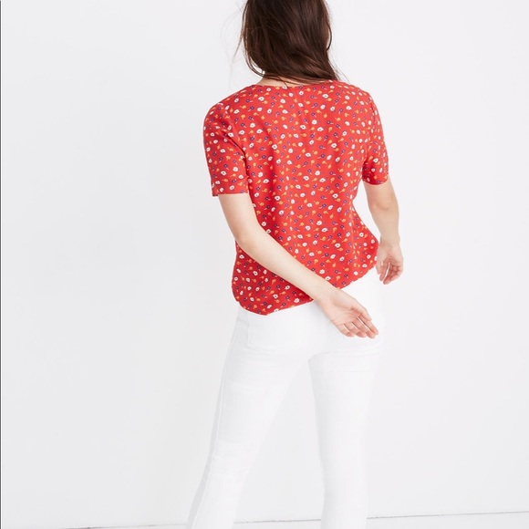 Novel Tie-Front Top in Prairie Posies - Picture 3 of 4